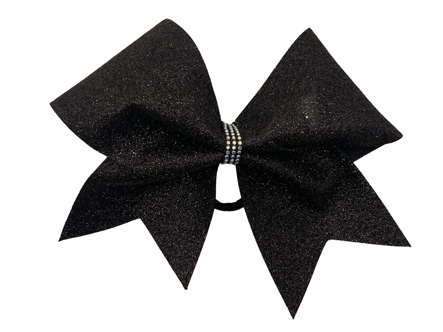 Black Glitter Cheer Bow