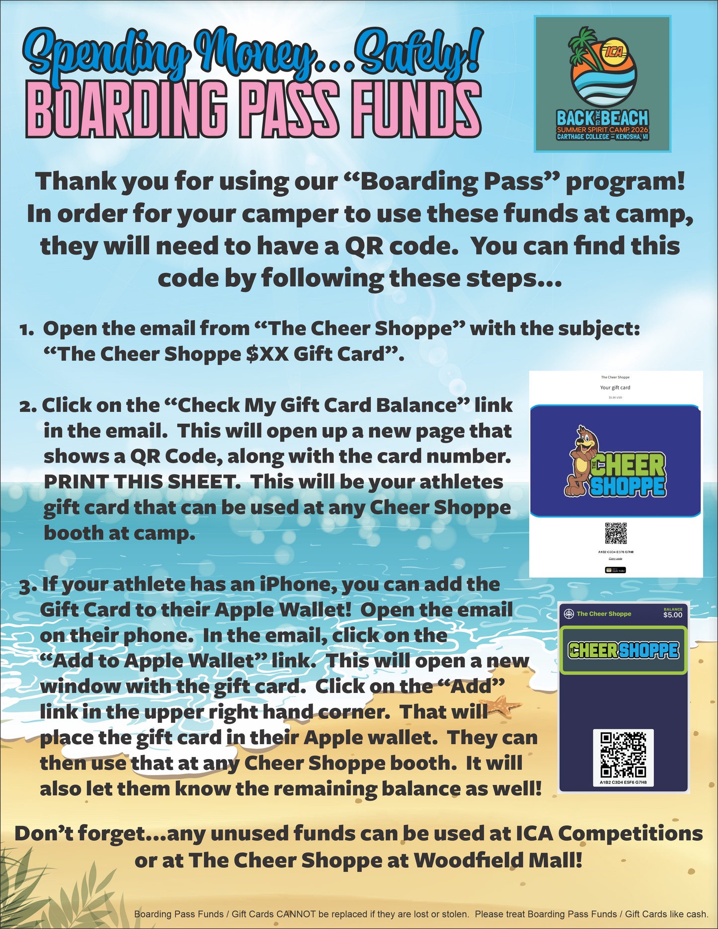 Camp Castaway Boarding Pass Funds