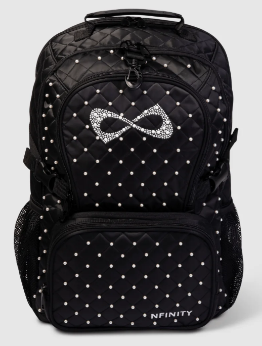 Nfinity Black Quilted-Pearl Backpack