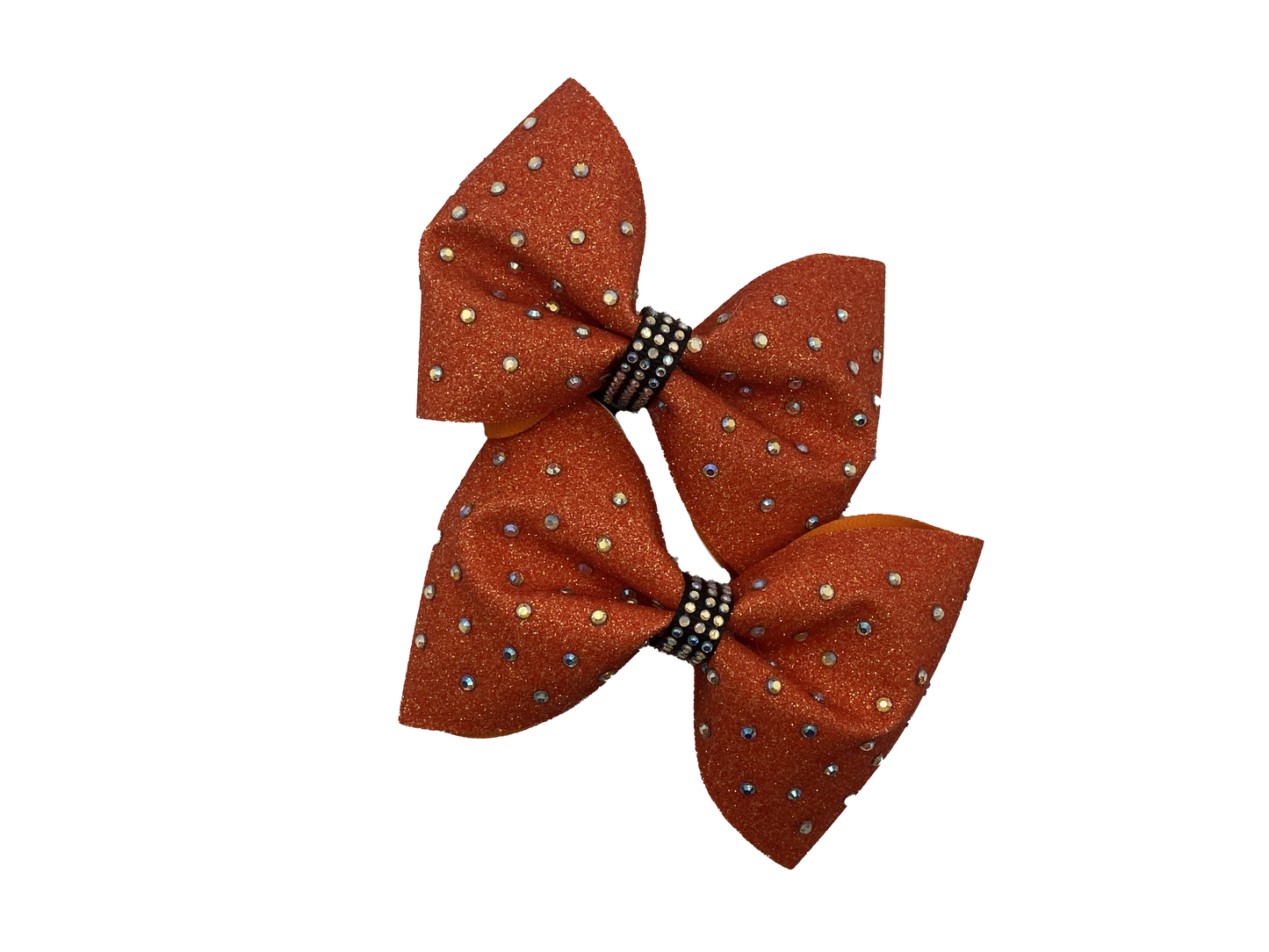 Orange Pigtail Bows