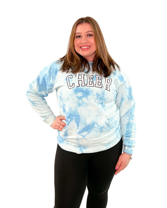 Blue Tie Dye CHEER Hoodie