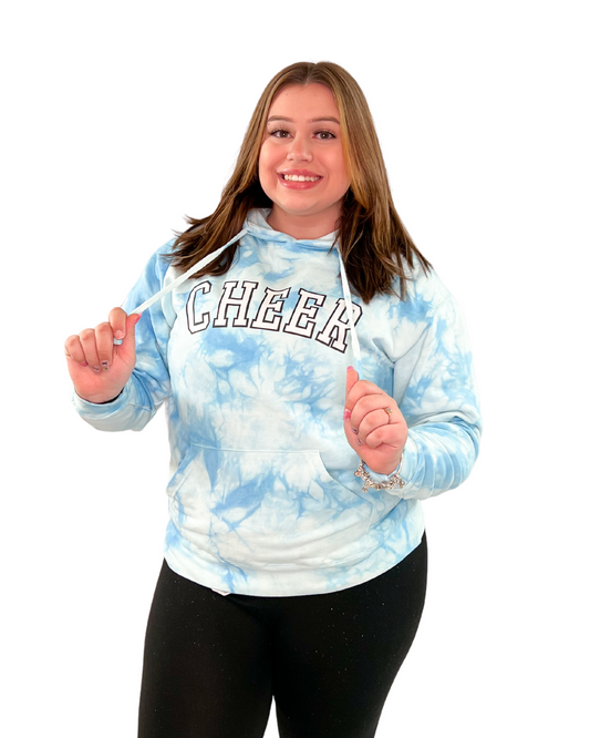 Blue Tie Dye CHEER Hoodie