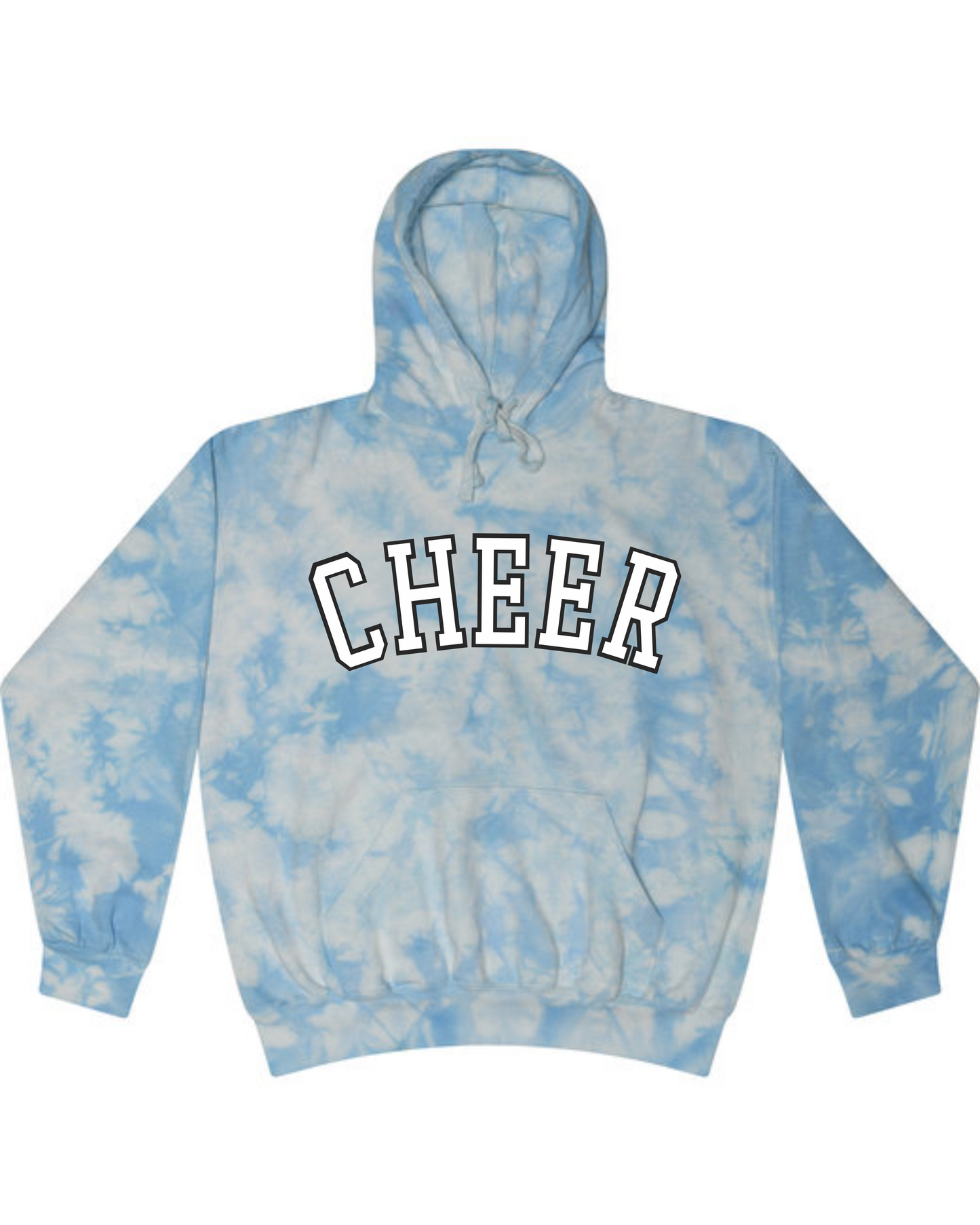 Blue Tie Dye CHEER Hoodie