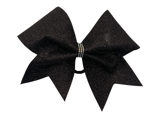 Black Glitter Cheer Bow