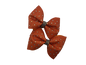Orange Pigtail Bows