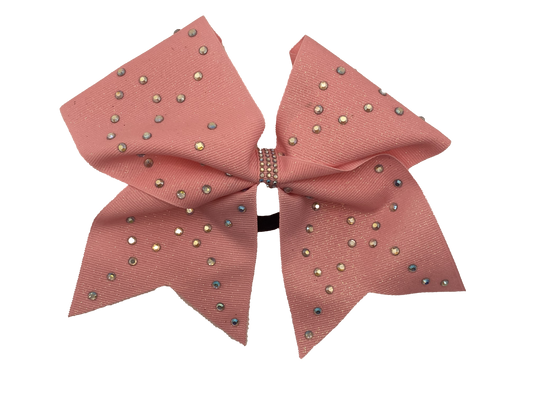 Pink Rhinestone Cheer Bow