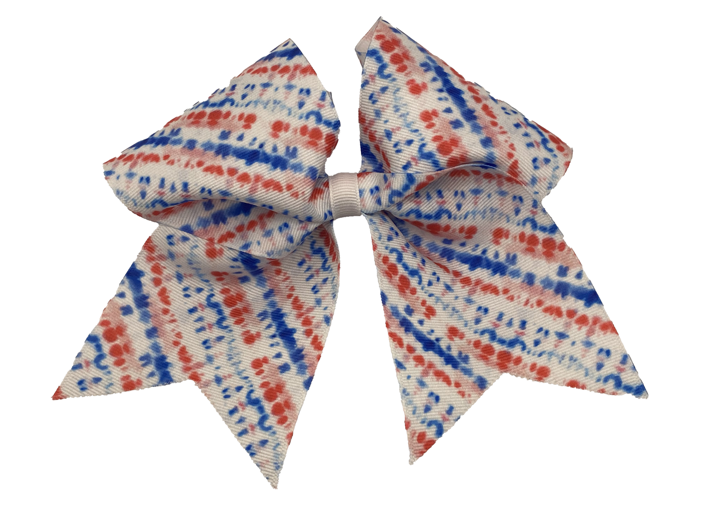 Red White & Blue Tie Dye Cheer Bow