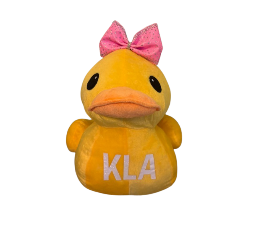 The Bear Shoppe - Custom Stuffed Sitting Duck-Name and Bow